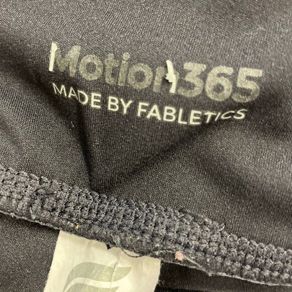 Fabletics motion 365 black athletic leggings with zippers and phone pocket XL #7 - Picture 9 of 11
